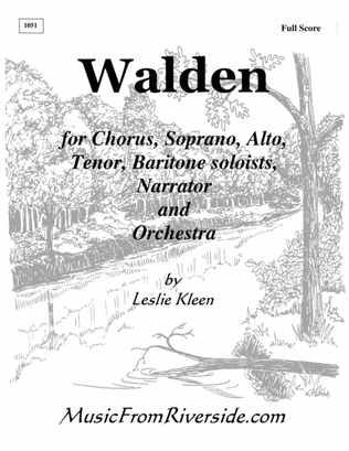 WALDEN - Full Orchestral Score including all musical numbers and readings