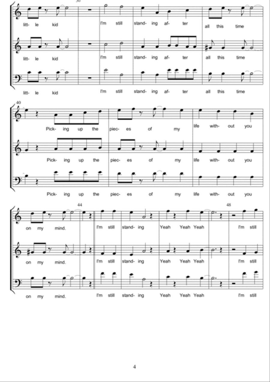I'm Still Standing 3-Part scores gallery preview page 4