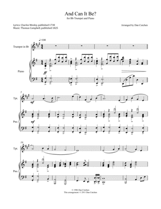 Trumpet - "And Can It Be?" Theme and Variations
