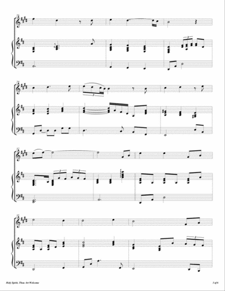 Holy Spirit, Thou Art Welcome Trumpet Solo scores gallery preview page 4