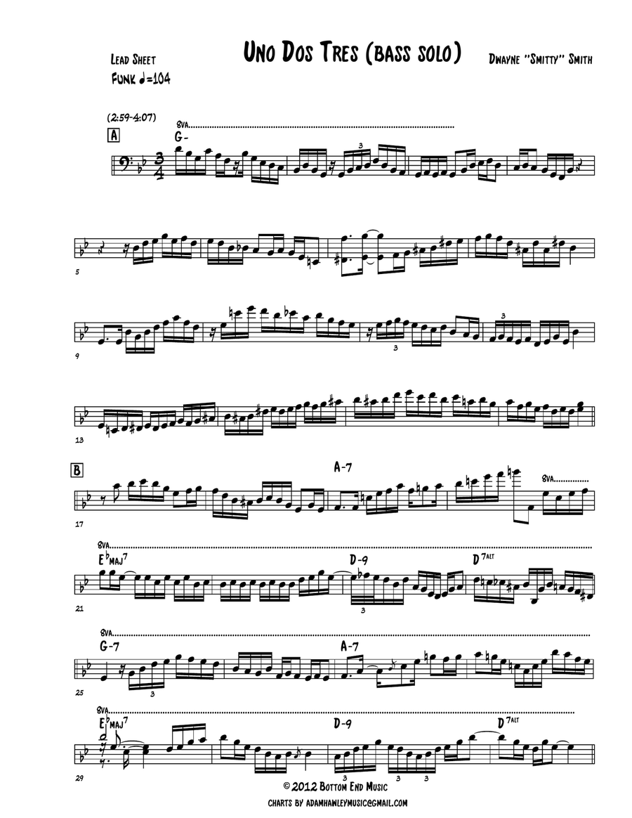 Uno Dos Tres Small Ensemble scores gallery preview page 1