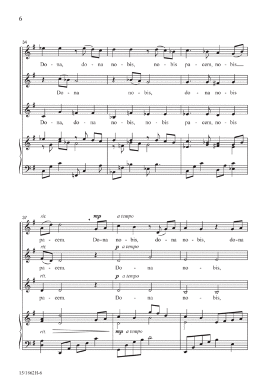Dona Nobis Pacem SSA scores gallery preview page 6