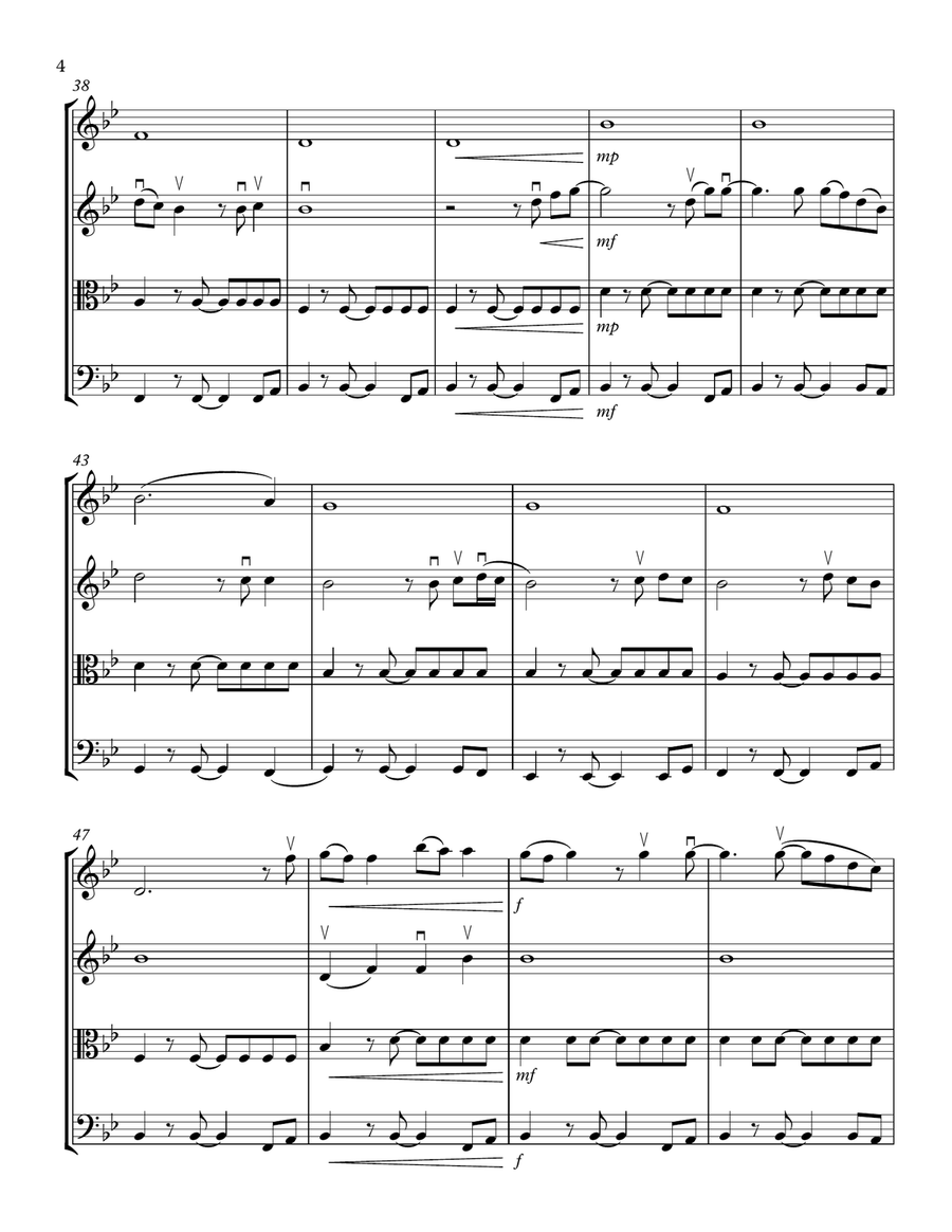 Stand By Me String Quartet scores gallery preview page 4
