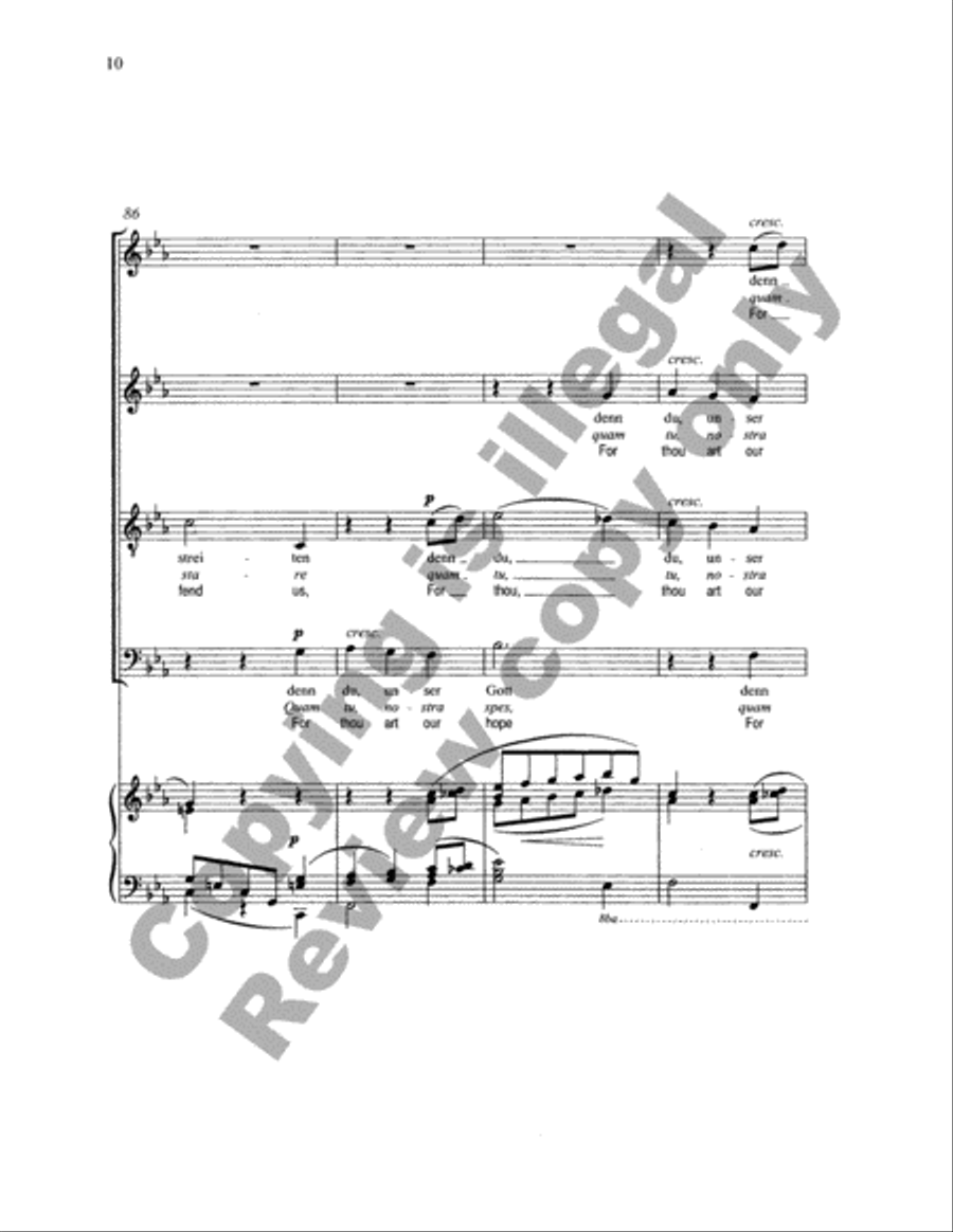 Verleih' uns Frieden (Grant Unto Us Thy Peace, O Lord) (Choral Score) image number null