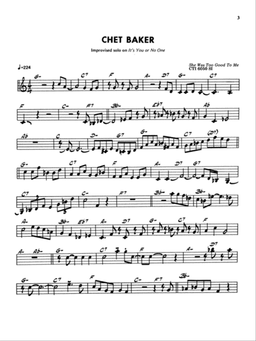 28 Modern Jazz Trumpet Solos, Book 2 Cornet scores gallery preview page 3