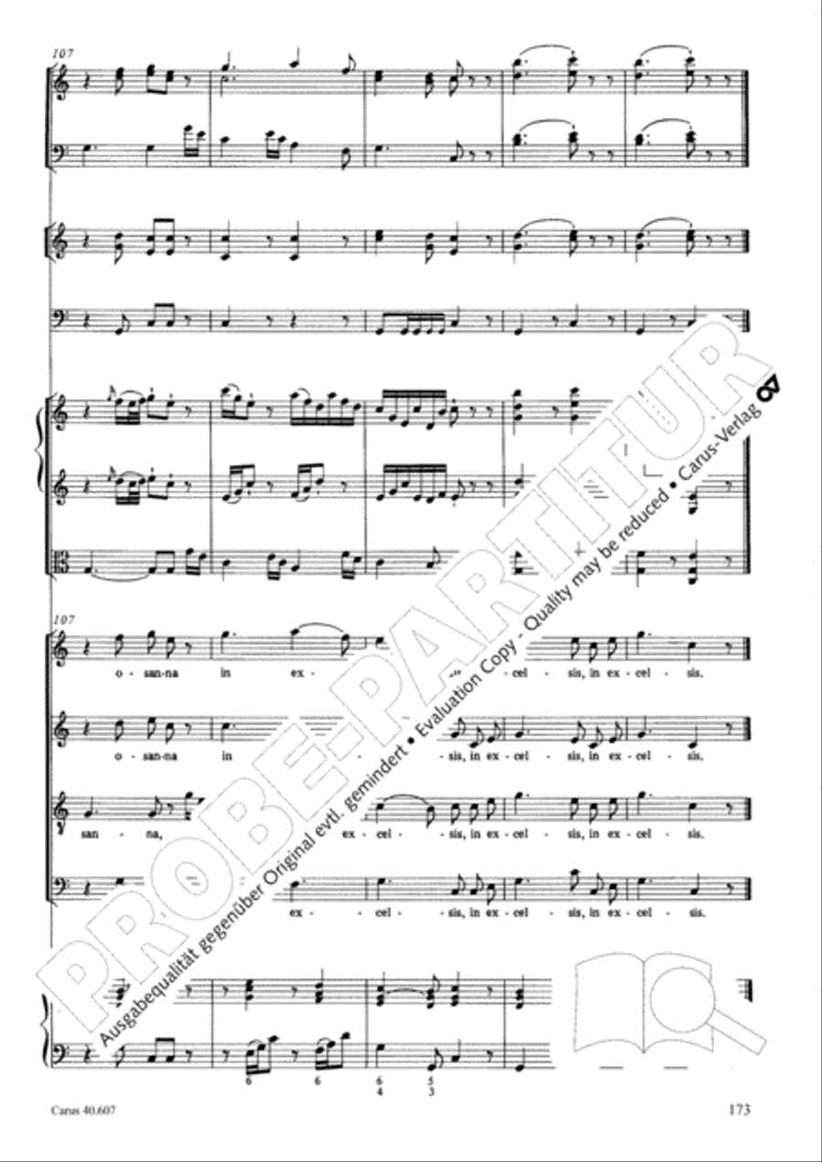 Mass in time of war (Missa in tempore belli) 4-Part scores gallery preview page 182
