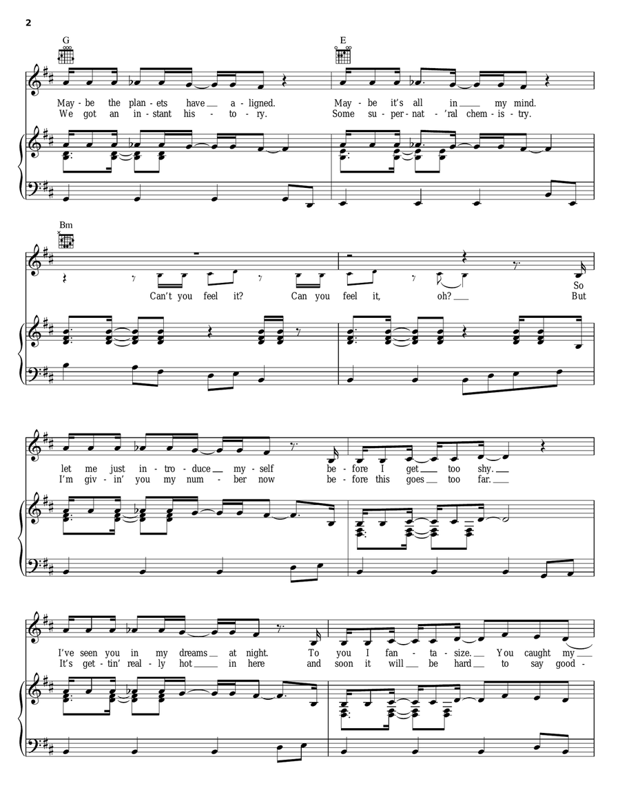 Burnin Up Piano, Vocal, Guitar scores gallery preview page 2