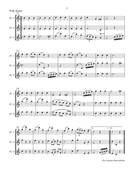 The London Sketchbook K 15a - K 15o for Flute Trio image number null