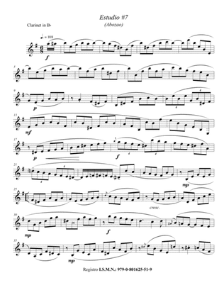 Estudio #7 (abozao, pacific coast rhythm) for Solo Clarinet