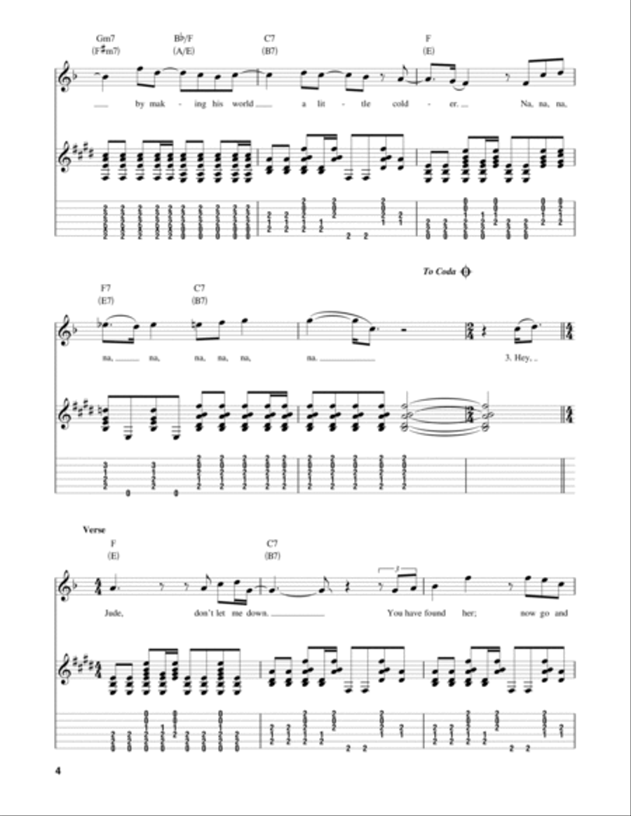 Hey Jude Electric Guitar scores gallery preview page 4