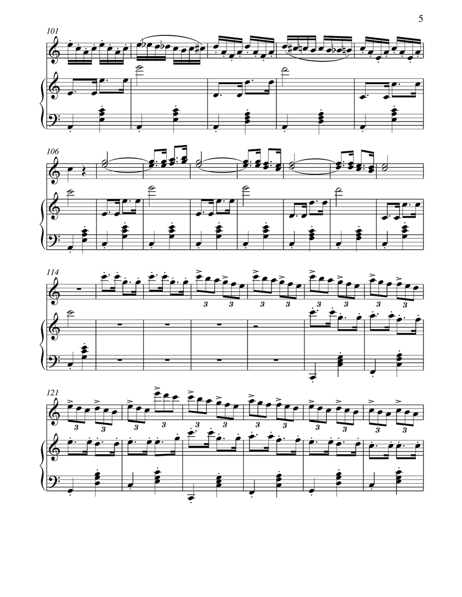 Tarantella for Solo Violin and Piano Violin Solo scores gallery preview page 5