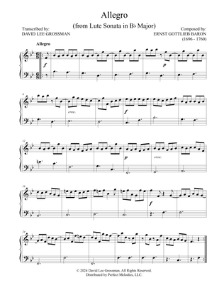 Sonata in B-flat Major: Allegro