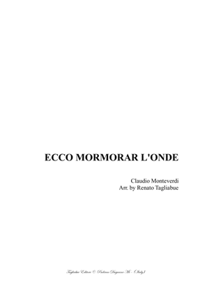 ECCO MORMORAR L'ONDE - C, Monteverdi - For SSTTB Choir (in F)