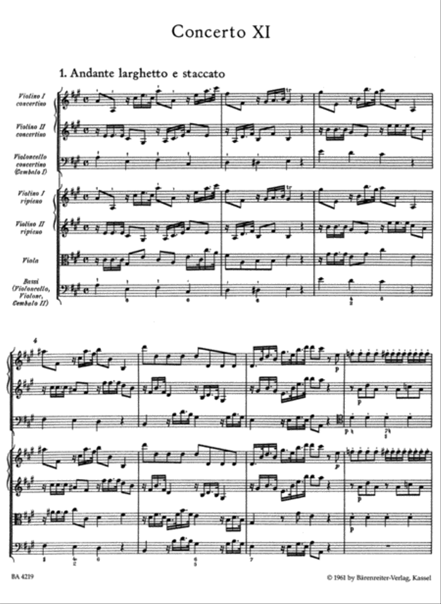 Concerto grosso A major, Op. 6/11 HWV 329 String Orchestra scores gallery preview page 2