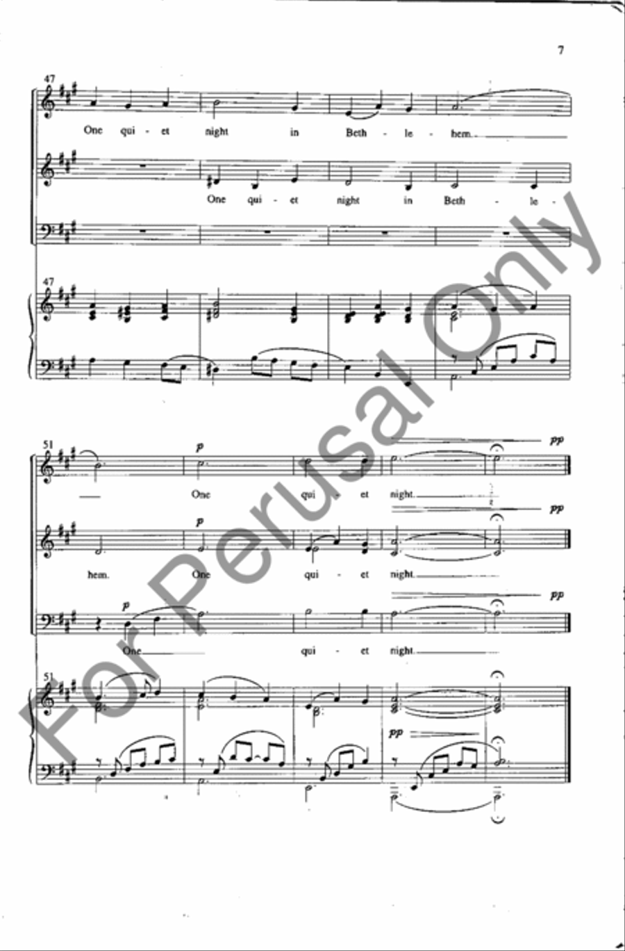 One Quiet Night 3-Part scores gallery preview page 7