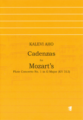 Book cover for Cadenza for Flute Concerto No. 1 In G Major By Mozart