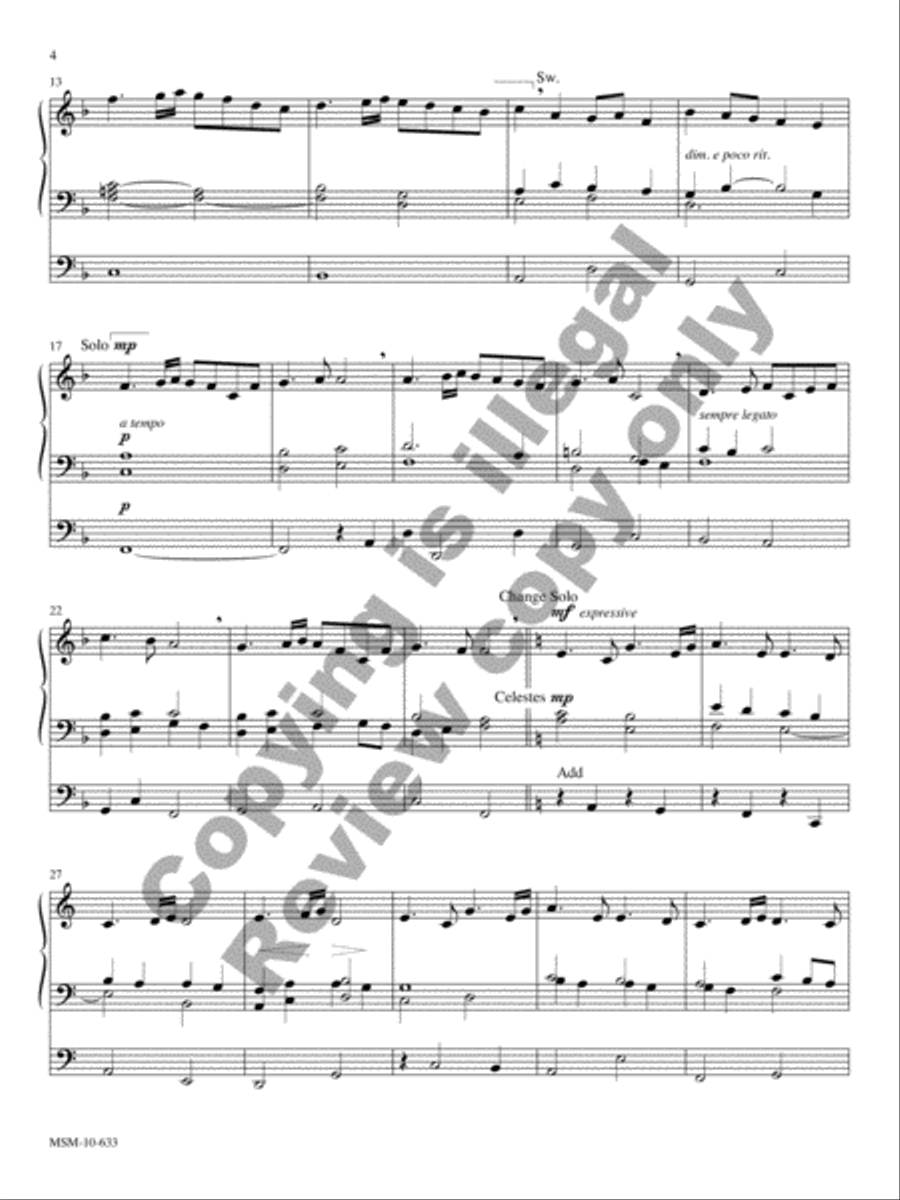 Highland Cathedral Organ scores gallery preview page 3