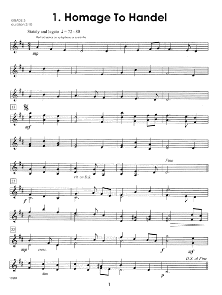 More Contest Solos For The Intermediate Mallet Player Percussion scores gallery preview page 3