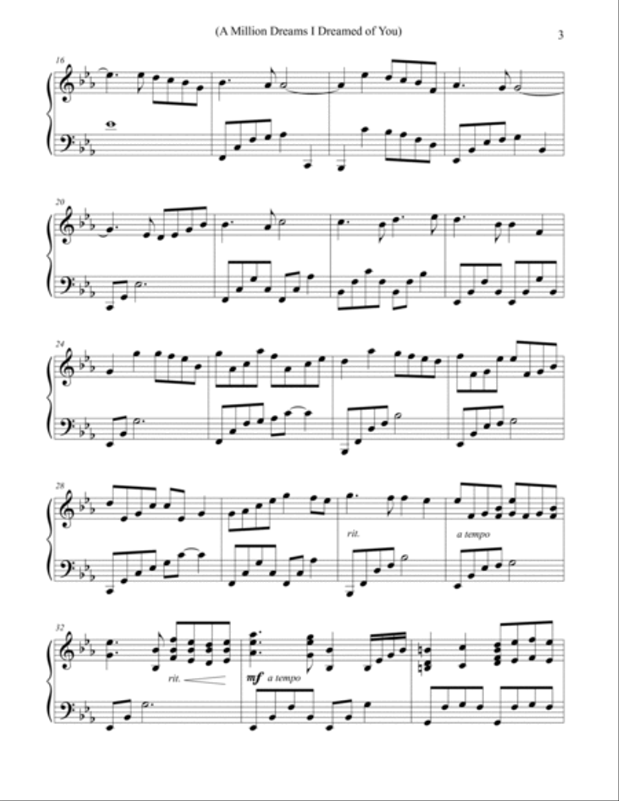 A Million Dreams I Dreamed of You Piano Method scores gallery preview page 2