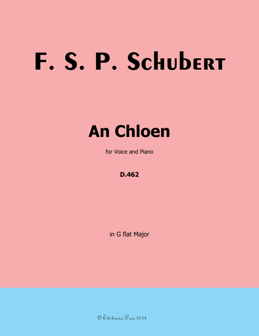 An Chloen, by Schubert, in G flat Major