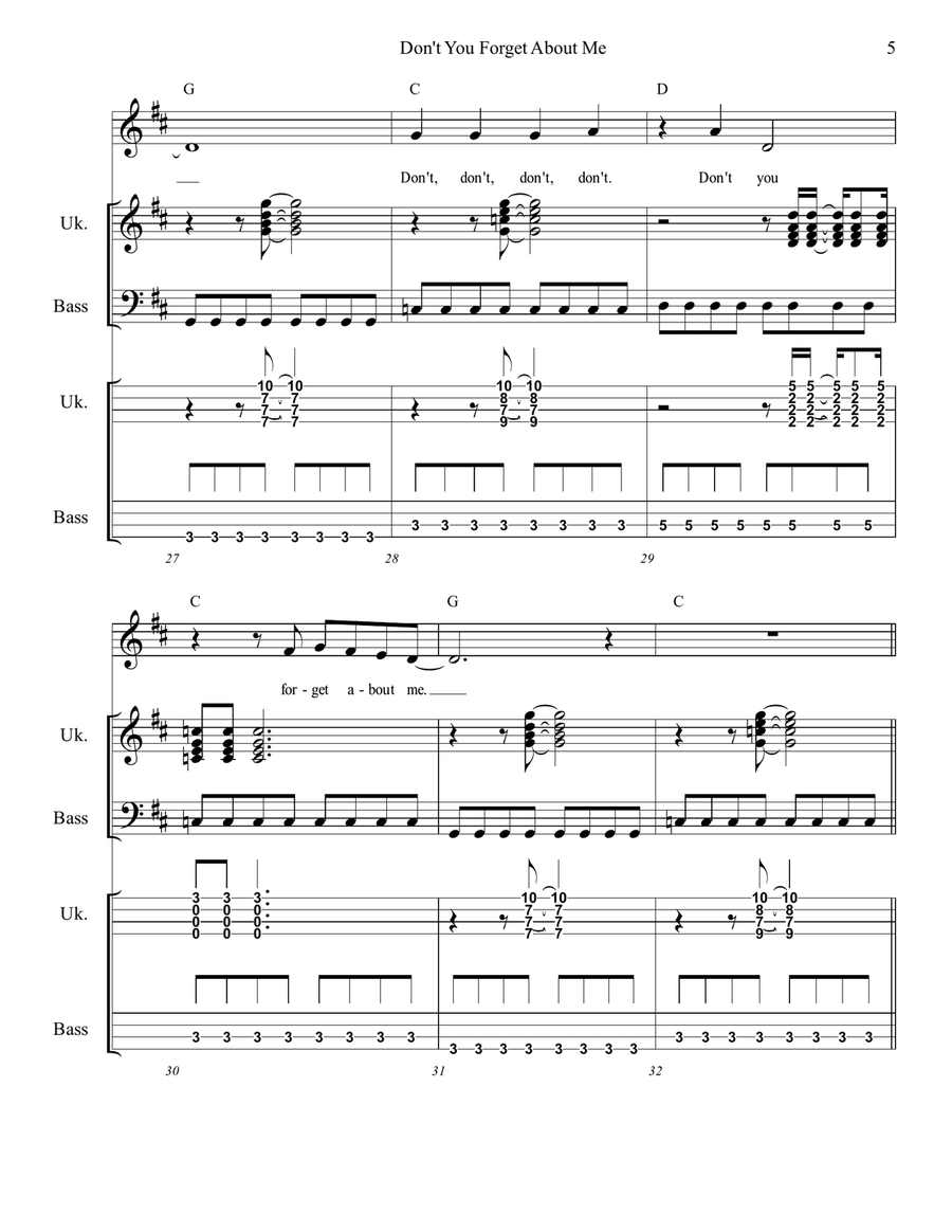 Don't You (forget About Me) Small Ensemble scores gallery preview page 5