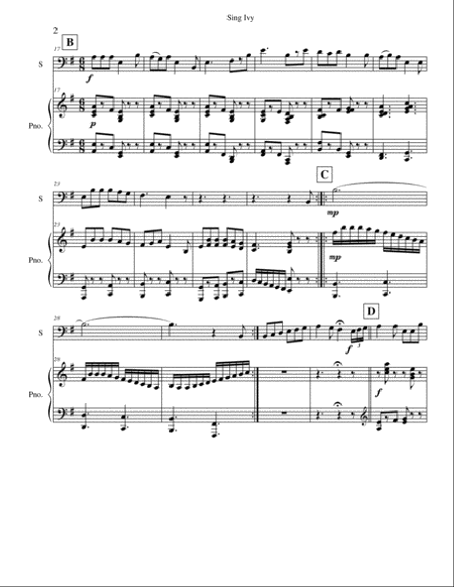 Folk Songs for Young Folks, Vol. 1 - bass trombone and piano Bass Trombone scores gallery preview page 2
