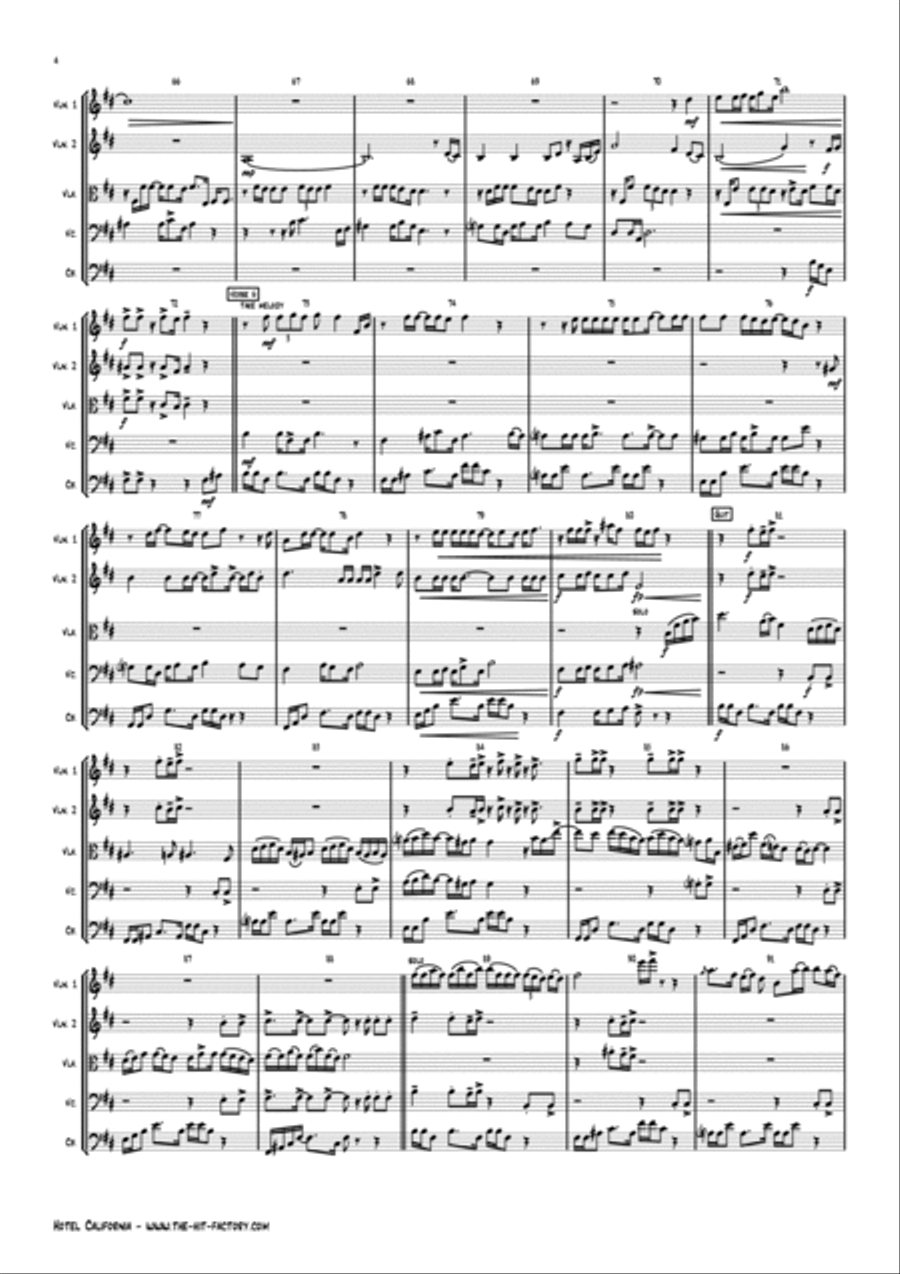 Hotel California String Orchestra scores gallery preview page 4