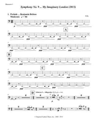 Symphony No. 9 ... My Imaginary London (2013-14) Bassoon part 1
