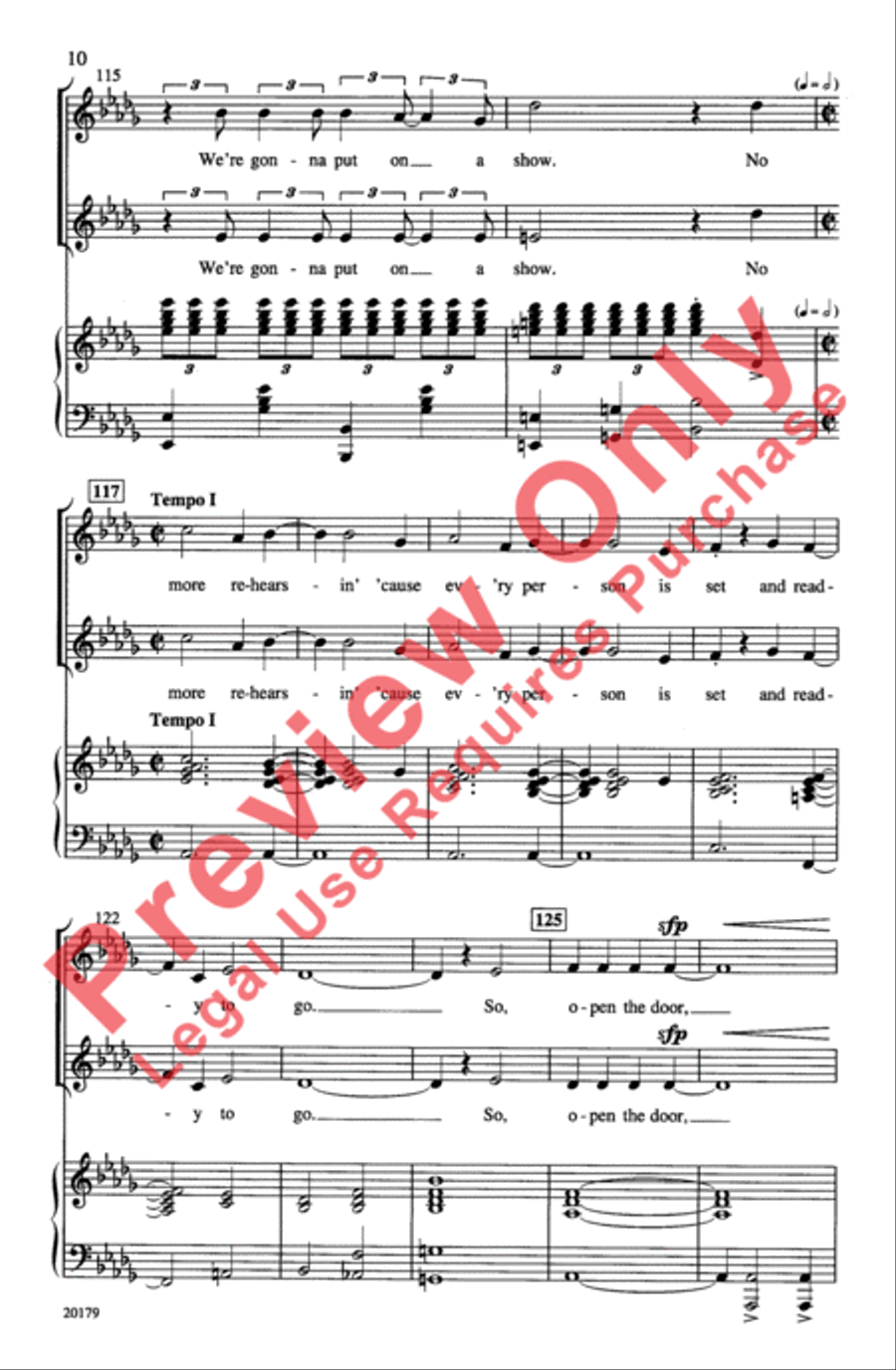 We're Gonna Put On a Show 2-Part scores gallery preview page 10