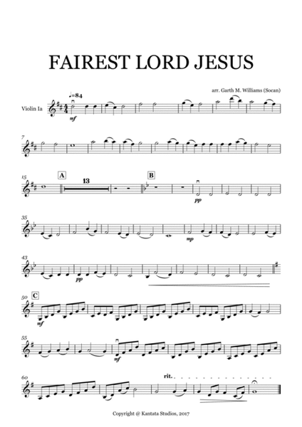 FAIREST LORD JESUS FOR FULL ORCHESTRA image number null