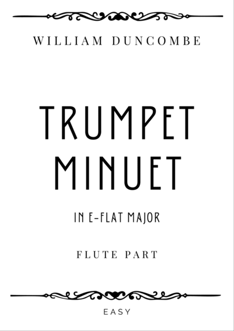 Duncombe - Trumpet Menuet in E flat Major - Easy Flute Solo scores gallery preview page 3