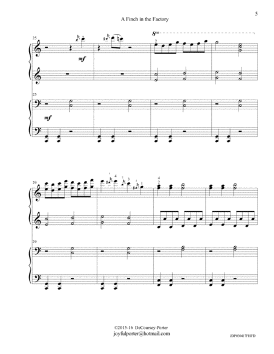 For Hands, Five Duets Piano Method scores gallery preview page 5