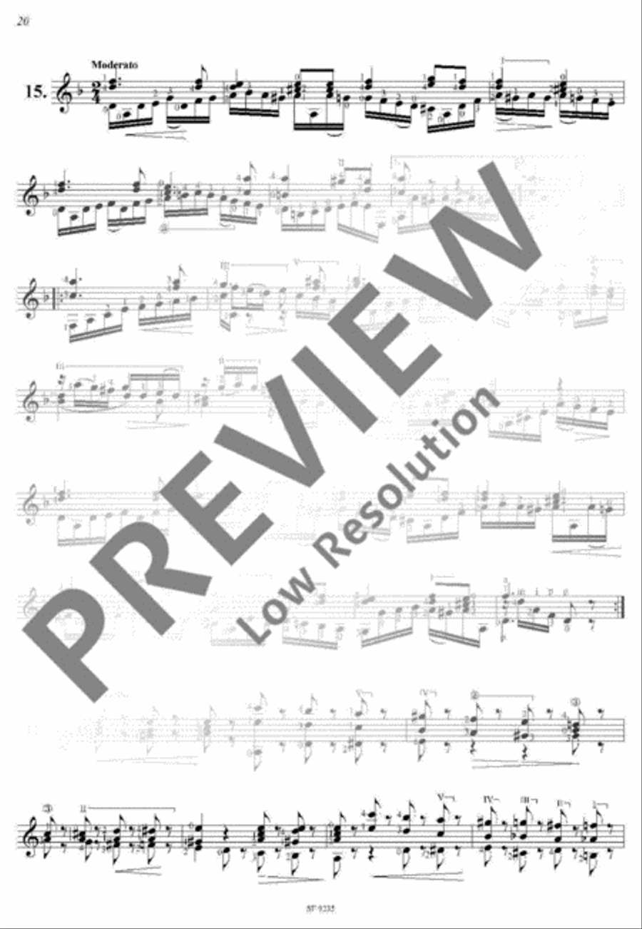 24 Selected Studies Classical Guitar scores gallery preview page 21