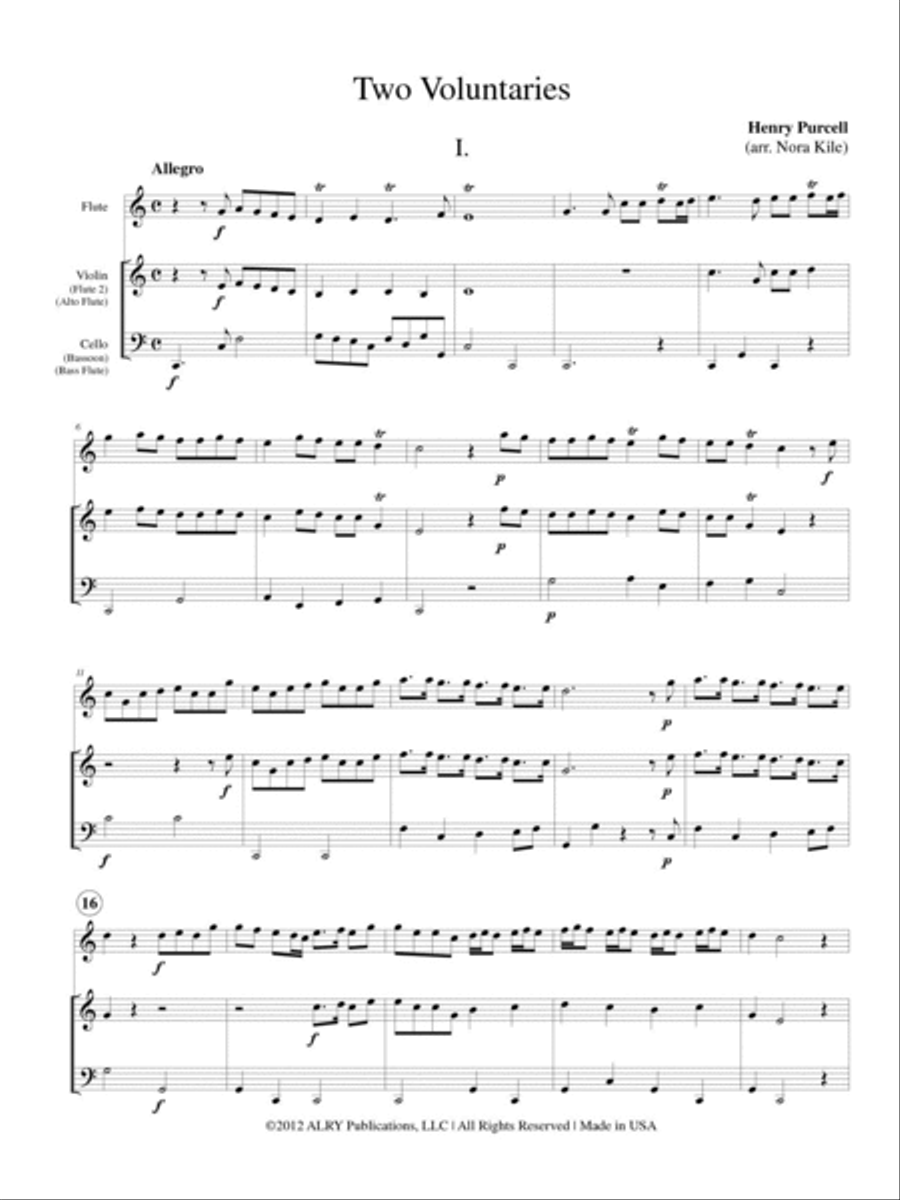Two Voluntaries for Chamber Trio School and Community scores gallery preview page 2
