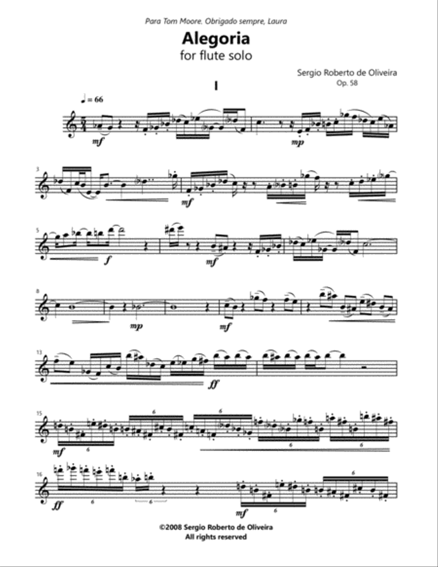 Alegoria Flute Solo scores gallery preview page 4