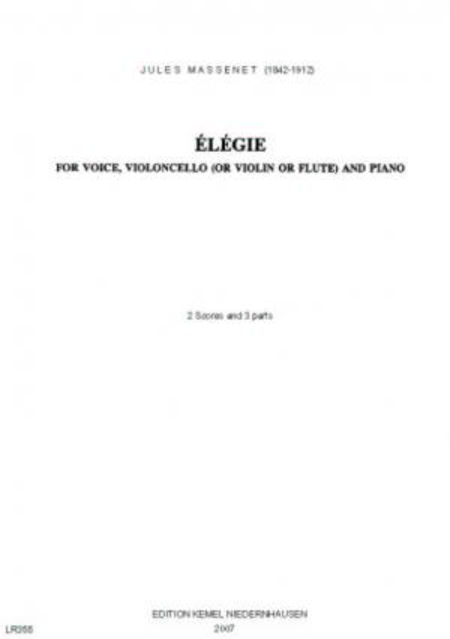 Elegie : for voice, violoncello or violin or flute and piano