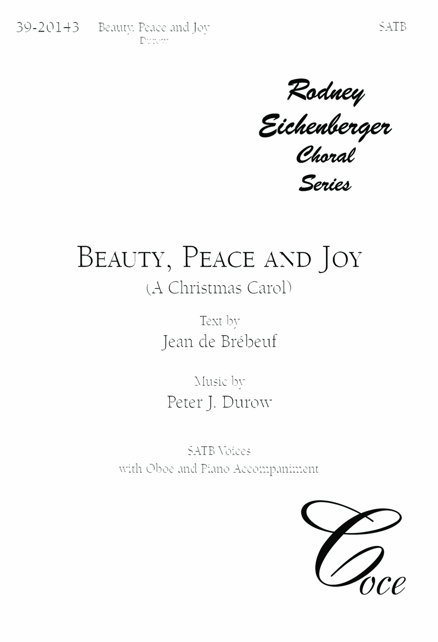 Beauty, Peace and Joy 4-Part scores gallery preview page 1
