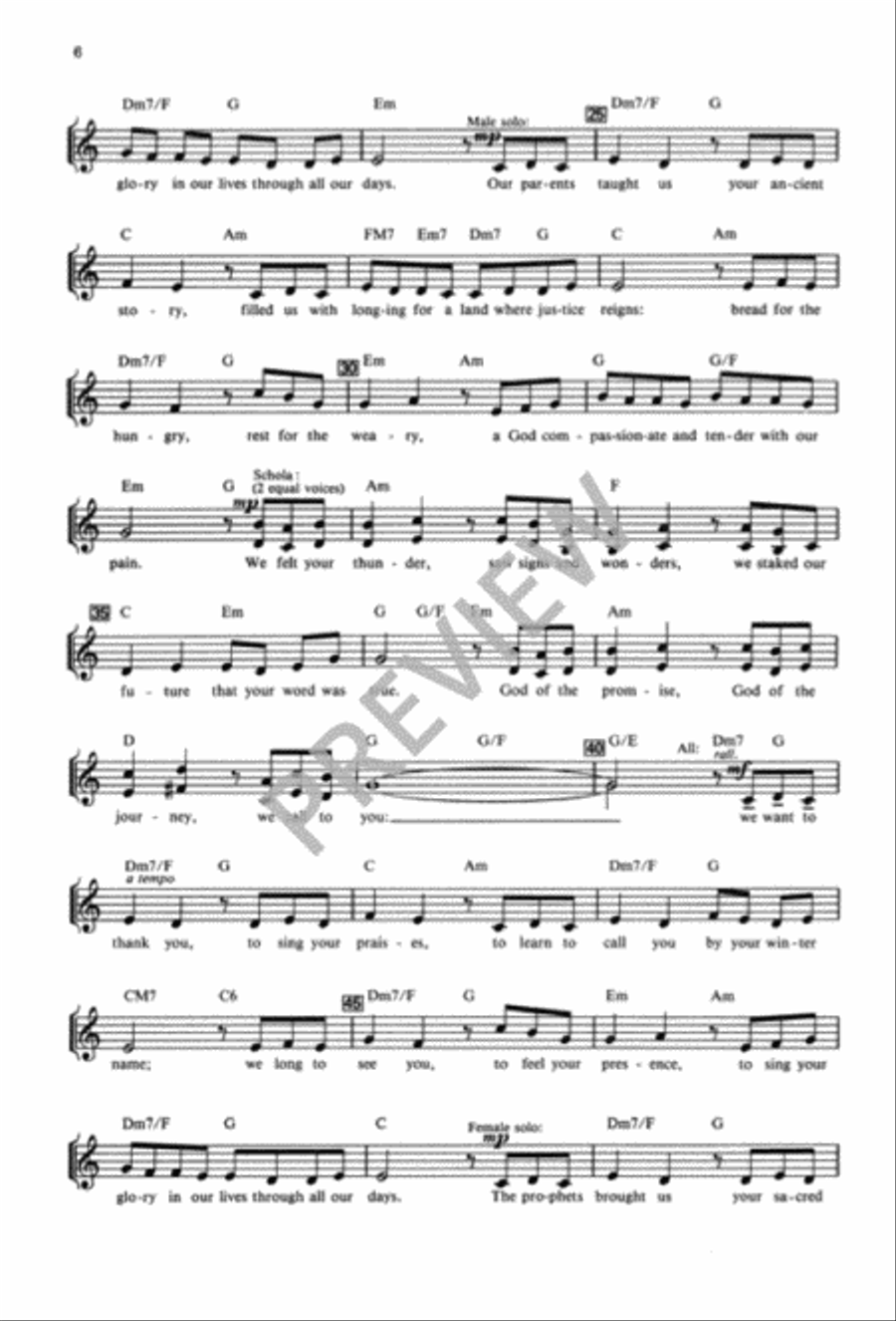 Tableprayer: Winter Name of God 4-Part scores gallery preview page 7