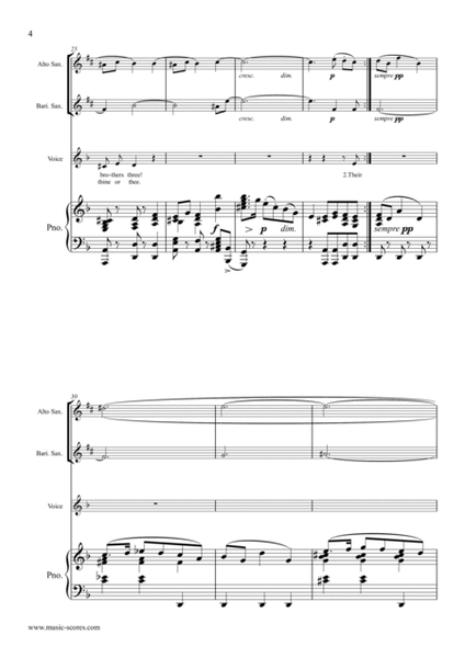 The Lovely Lass of Inverness, Op. 108 - Voice, Alto Sax, Baritone Sax and Piano image number null