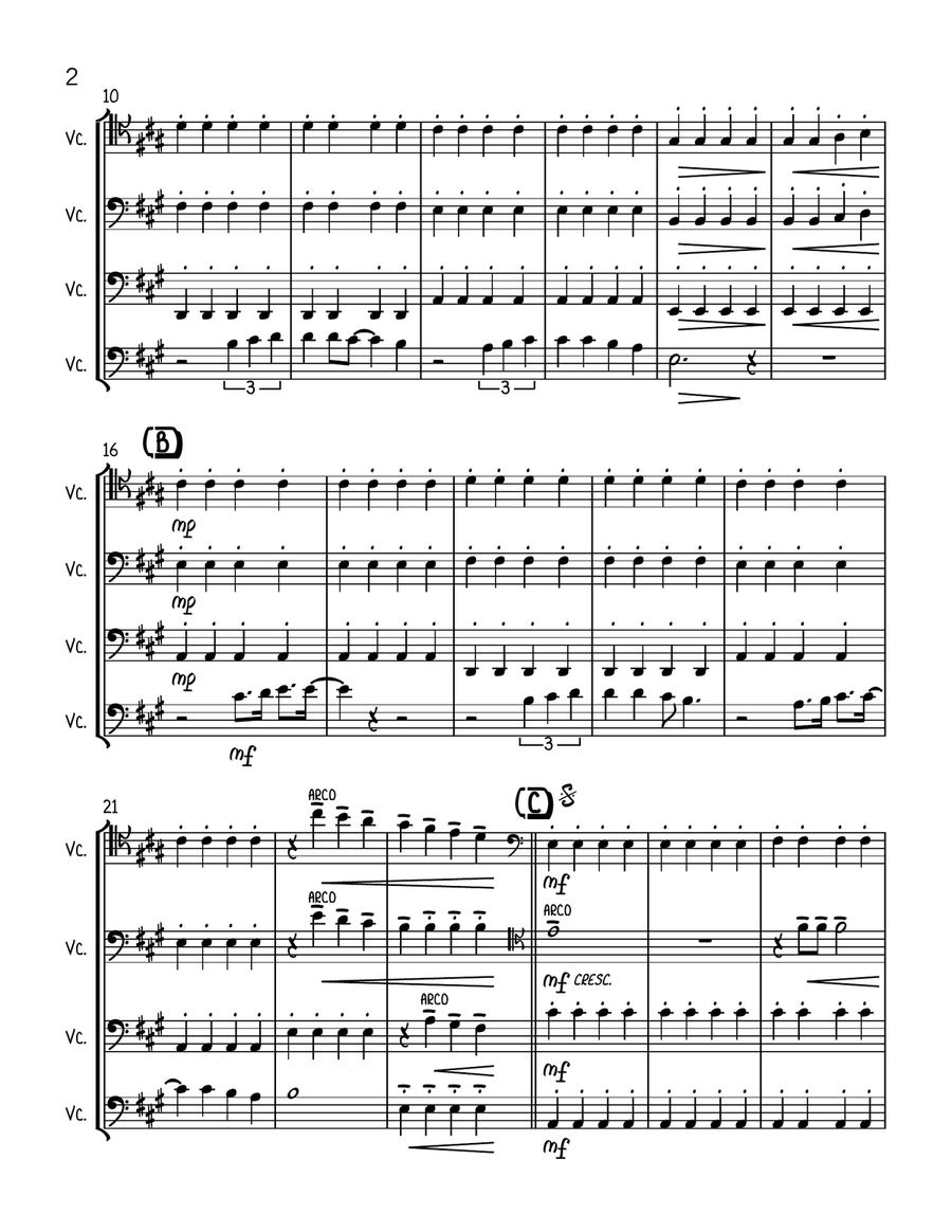 Sweet Caroline Sweet Caroline Cello scores gallery preview page 2