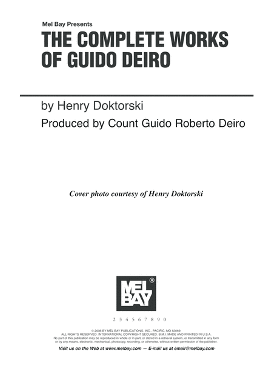Complete Works of Guido Deiro Accordion scores gallery preview page 7