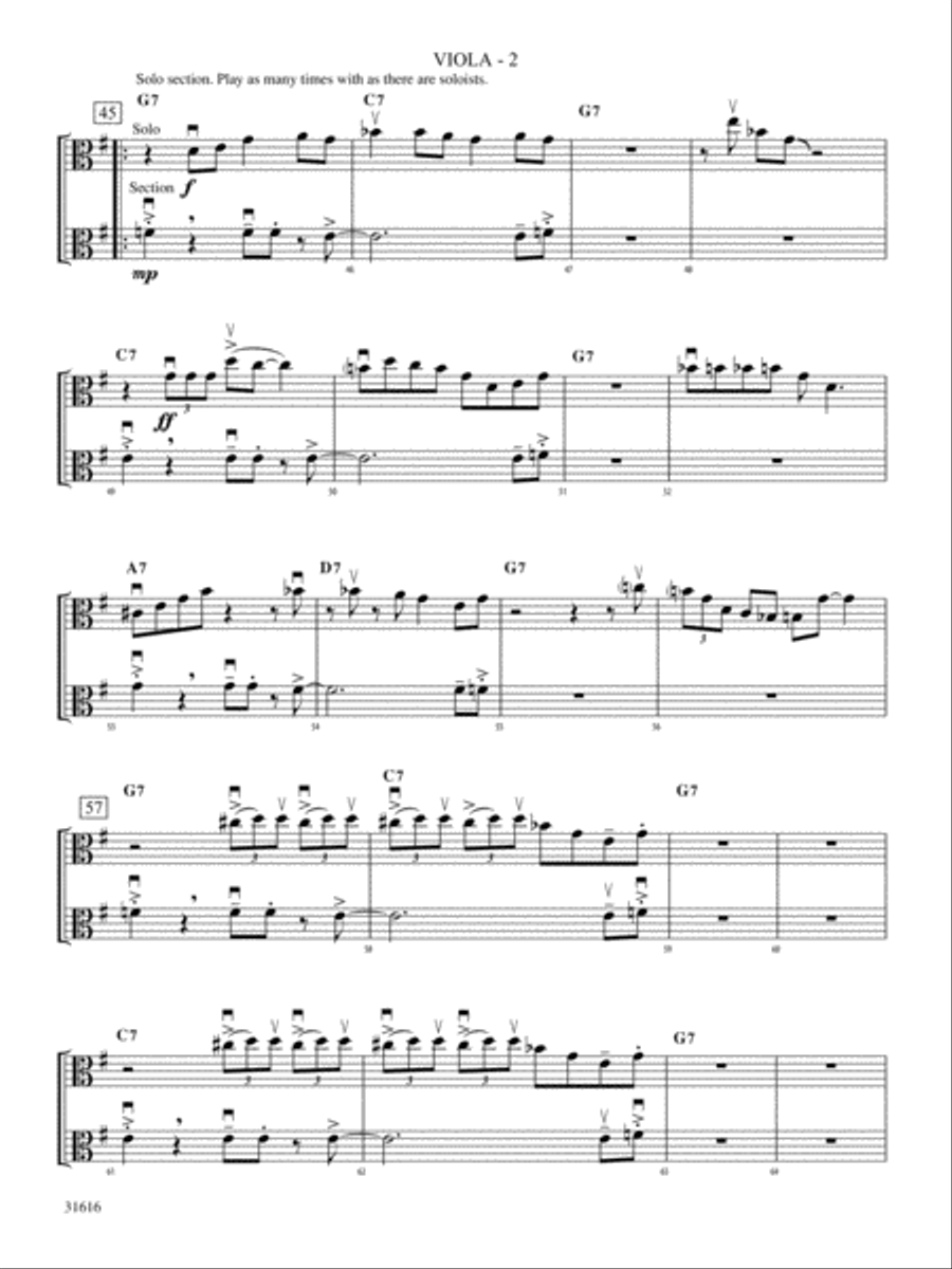 Tchefuncte Shuffle: Viola String Orchestra scores gallery preview page 2