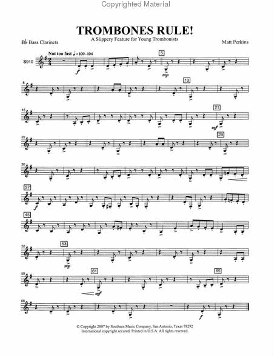 Trombones Rule Concert Band scores gallery preview page 4