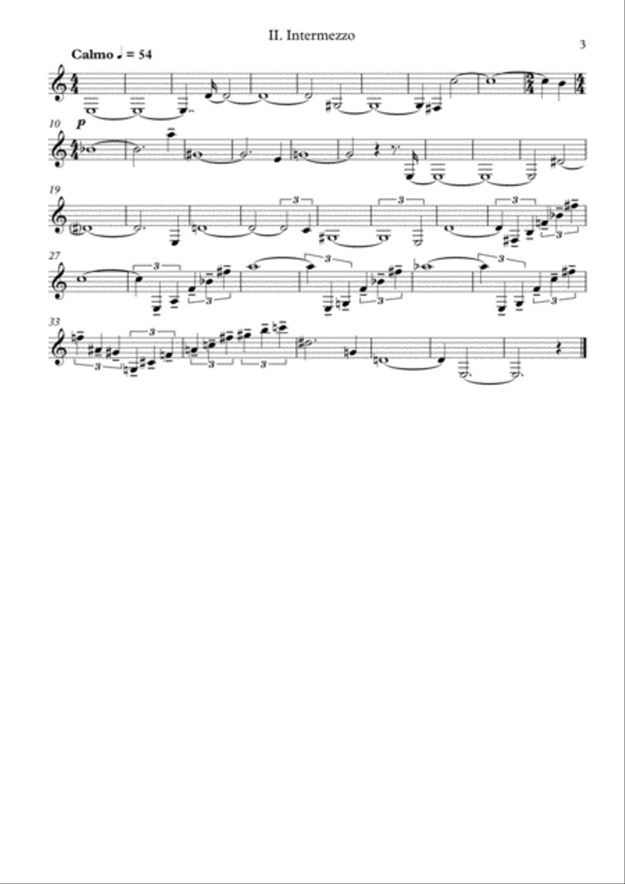 Tre Miniature Clarinet Solo scores gallery preview page 3
