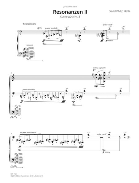 Resonanzen II, Piano piece no. 3
