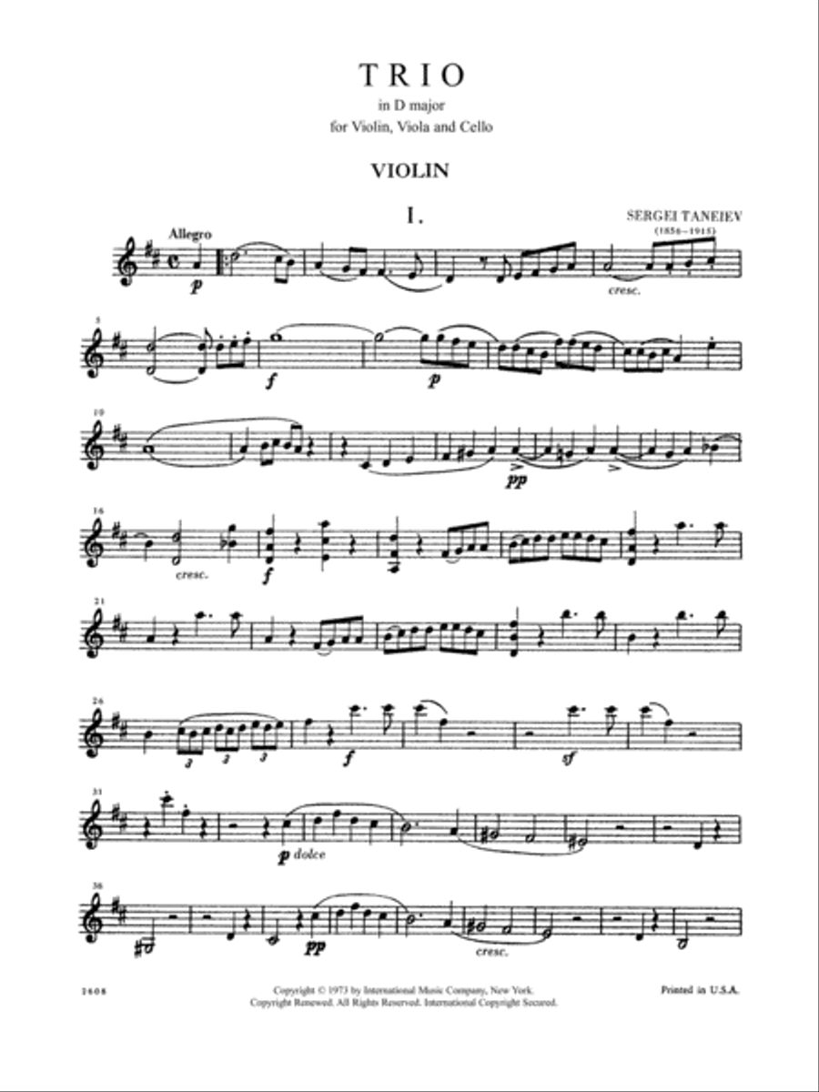 Trio In D Major Trio In D Major String Trio scores gallery preview page 2