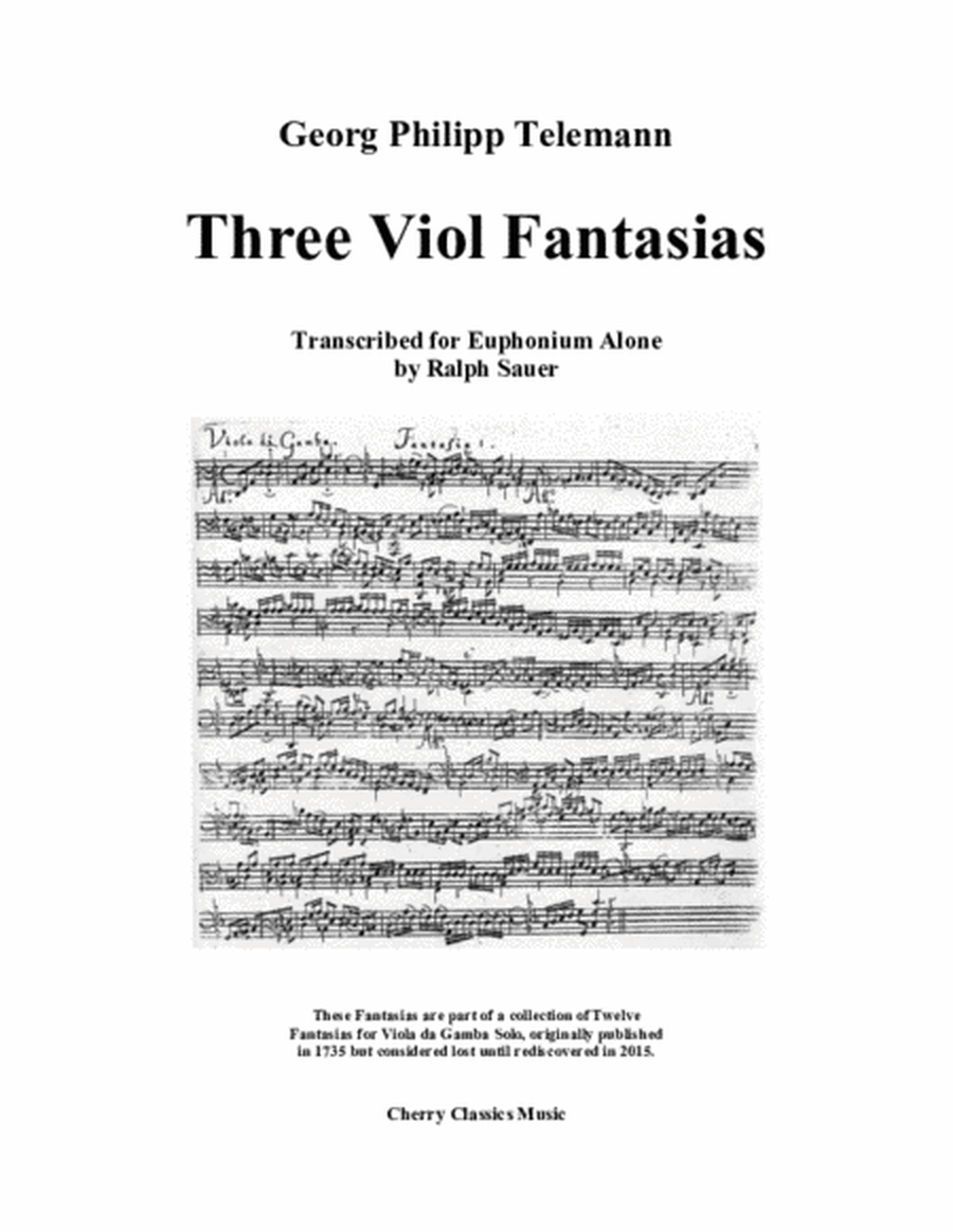 Three Viol Fantasias for Euphonium Alone