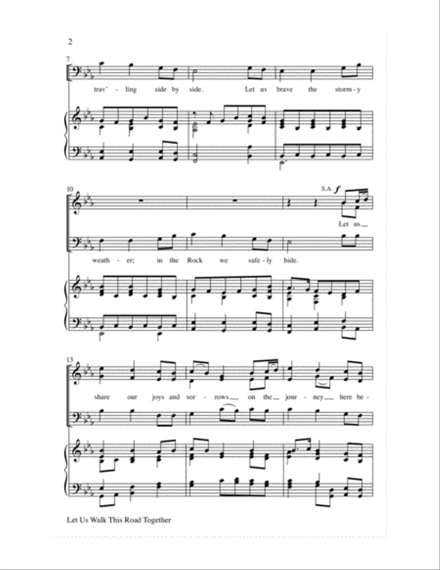 Let Us Walk This Road Together 3-Part scores gallery preview page 3