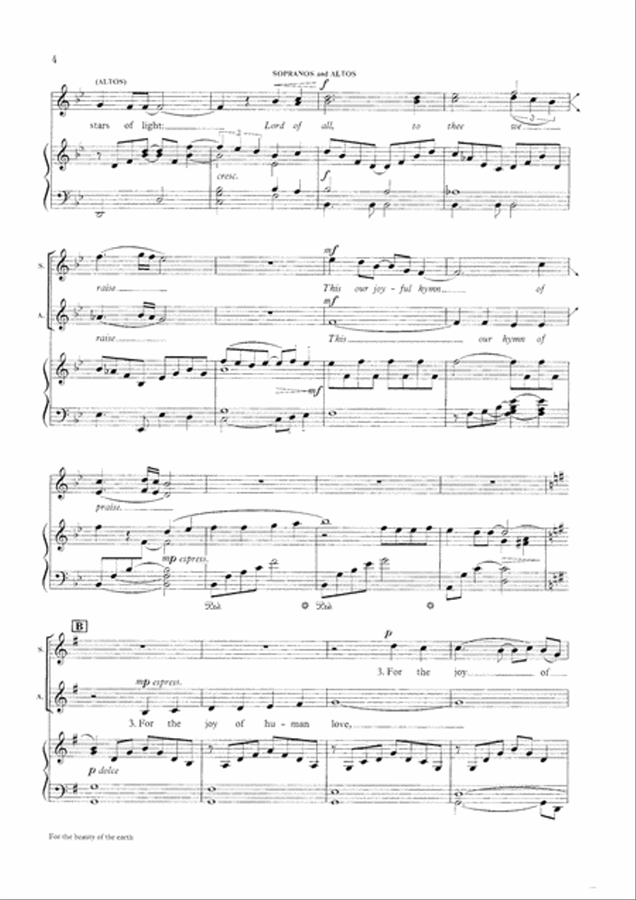 For the beauty of the earth SA scores gallery preview page 4