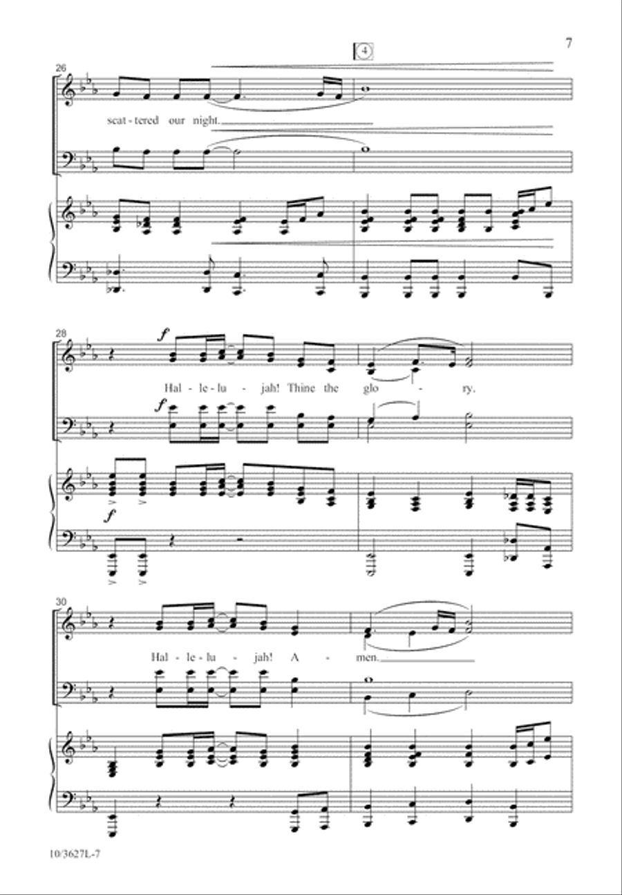 Hallelujah! Thine the Glory 4-Part scores gallery preview page 7
